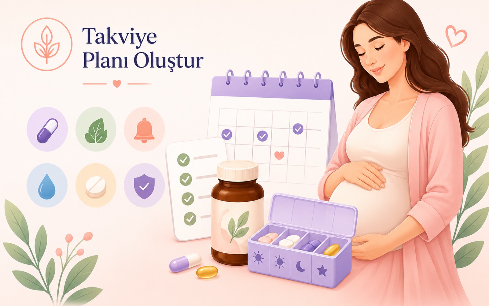 Kozadan takviye ve günlük takip ekranı